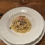 ジロトンド - ６皿目
      北海道長万部産ホッキ貝のタリオリーニ