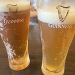 鉄板焼きINAGAKI亭 - 暑かったので…一気飲み！