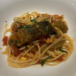 ヤマガタ サンダンデロ - サバと茄子のパスタ