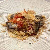 prospero - パスタ①
                    　・北海道サンマのスパゲッティシチリア風
                    　　（パン粉、アーモンドスライス、松の実、
                    　　　ケイパー、アンチョビ、イタリアンパセリ）