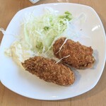 青いそら - カキフライ、若干揚げ過ぎ