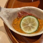 銀座 しのはら - 車海老にウニソースも最高