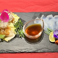 てっさとぶつ切りてっさのハーフ&ハーフ盛り