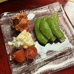 天ぷら はせ川 - 付き出し合い盛り