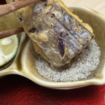 天ぷら はせ川 - 山椒塩で