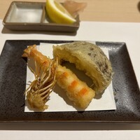 銀座 よこ田 - エビと椎茸