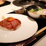 隠れ家ダイニング KIZUNA - 冷麺とローストビーフご飯セット