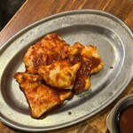 ホルモン青木 - 豚花（辛味噌）