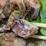 そば処 田中屋 - 中はレアの仕上がり
