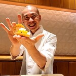 銀座 しのはら - フォアグラ最中