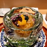 銀座 しのはら - 素麺を氷の器で
