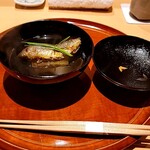 銀座 しのはら - お椀には新しい箸