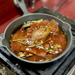 焼肉幸泉 - レバニラ鉄板焼