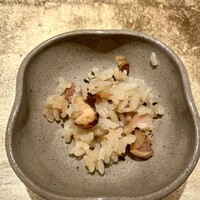 鮨割烹 流 - 博多地鶏の炊き込みご飯