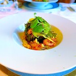 レストラン プチマリエ - ✽ ナス　この揚げた地元産の揚げたヨリエビと言うのがいい仕事していました。　◯