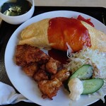 北野食堂 - ミニオムライスセット 1,200円 全景