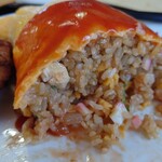 北野食堂 - オムライス 断面