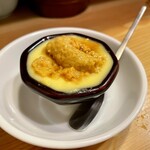 鮨一 - トウモロコシのすり流し うにのせ