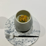 JINBO MINAMI AOYAMA - 甘海老雲丹 カッペリーニ バジル 酢橘