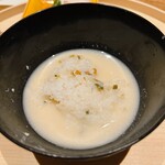 温石 - 二膳目は冷たい胡麻出汁でお茶漬け風に