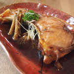 Tuna spare ribs boiled in sweet and spicy sauce