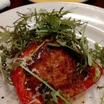 CIVIDALE - パプリカの自家製サルシッチャ詰め⭐️ジューシーに焼かれたパプリカの美味しさ⭐️意外にさっぱりした大きなサルシッチャがボコっ！と♫