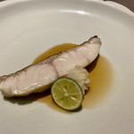 茶禅華 - 姜葱烤魚 くえの昆布〆焼き
