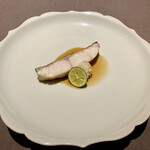 茶禅華 - 姜葱烤魚 くえの昆布〆焼き