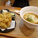 切麦や 甚六 - Ｃセット1,150円（冷かけ、かき揚げ、大根おろし、すだち）