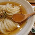 切麦や 甚六 - 冷かけうどん（特盛）、親子ちくわ天1,400円