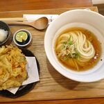 切麦や 甚六 - Ｃセット1,150円（冷かけ、かき揚げ、大根おろし、すだち）