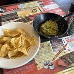 TGIフライデーズ - 完成の図、トルティーヤチップスにディップして