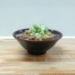 まるかつ - 天ぷらそば ¥450＊かしわ ¥80