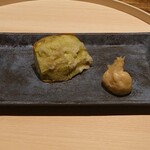 温石 - 緑茄子の揚げ田楽､白味噌
