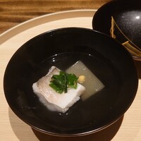温石 - 白甘鯛と冬瓜､蔓菜､柚子