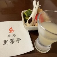 里葉亭 - ①お通し（漬物）