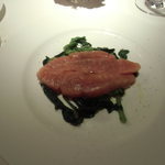 コート ドール - 桜鱒の燻製ソテー、菜の花の香り