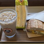 サンマルクカフェ - モーニングホットサンドセット（ホットサンド ハムチーズ）＋たっぷりタマゴサンド