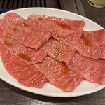 大衆焼肉 大山 - ミスジ　タレ　1,480円