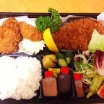 とんかつ マンジェ - チョイス弁当　上ロース＋クリームコロッケ＋コロッケ