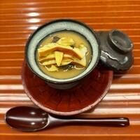 壱 - 玉〆(茶碗蒸し)、帆立、ヤマドリ茸ペースト、生のたまご茸