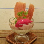 ニコラ - 桜あんと道明寺のパフェ