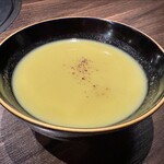 炭火焼肉 久 - 魔久コース とうもろこしの冷製スープ