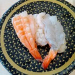 はま寿司 - 海老3種盛りです〜♥