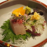 Bishokusakedokorosenhiko - おさしみ、カンパチが特に美味しい。