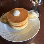 星乃珈琲店 - 壷焼きスフレパンケーキ　はちみつ　バニラアイス