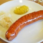 腸詰屋 - 湘南ビールセット(生ビール ＆ チョリソー) 1000円。