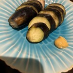 和さび - 水茄子の漬物は辛子でピリッとジューシー