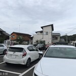 ヨコクラうどん - 開店前で駐車場はこの状態