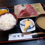お食事処水仙 - 「ミニ刺身定食」1,000円
